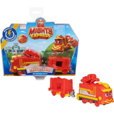 Spin Master Mighty Express Motorisierter Zug Frachter Nick mit Güterwaggon, Spielfahrzeug(rot/gelb)