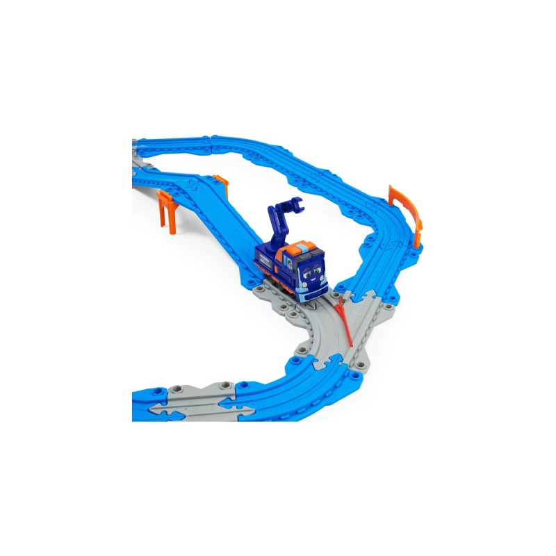 Spin Master Mighty Express Schienen-Set mit Push-and-Go Zug Mechaniker Milo, Spielfahrzeug