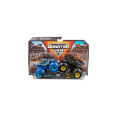Spin Master Monster Jam - Batmobil vs. Megalodon, Spielfahrzeug(2er-Pack, Maßstab 1:64)