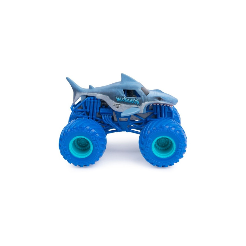 Spin Master Monster Jam - Batmobil vs. Megalodon, Spielfahrzeug(2er-Pack, Maßstab 1:64)