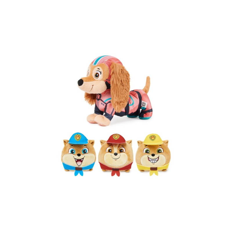 Spin Master PAW Patrol Der Mighty Kinofilm - Liberty und 3 Junior Patroller, Kuscheltier(30 cm)