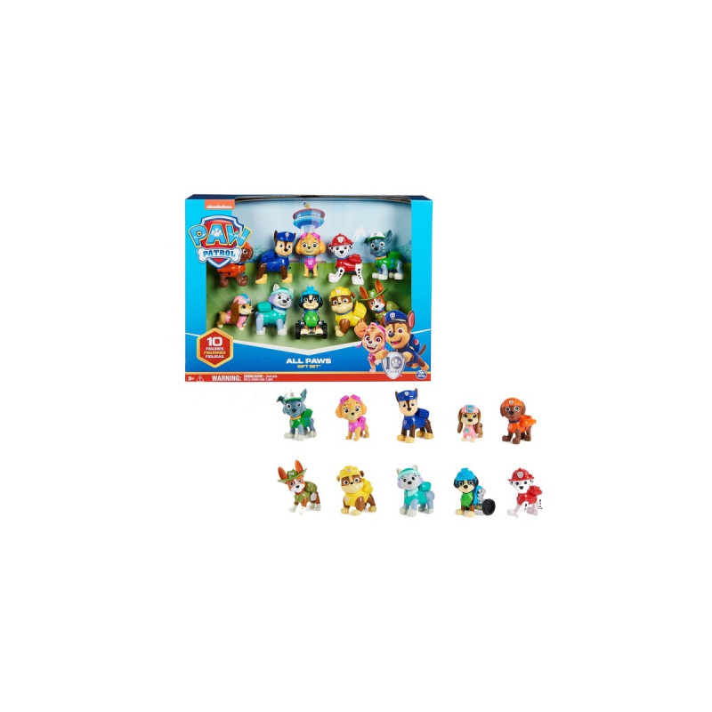 Spin Master PAW Patrol - Action Pack Pups Geschenkset, Spielfigur(10 Hundefiguren)