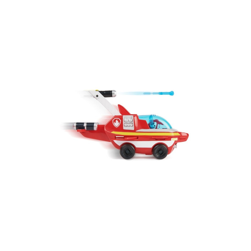 Spin Master Paw Patrol Aqua Pups - Basis Fahrzeug im Delfin-Design mit Marshall-Welpenfigur, Spielfahrzeug