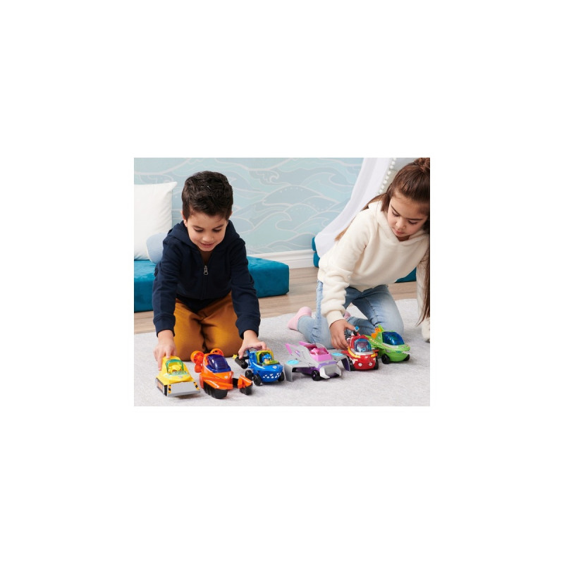 Spin Master Paw Patrol Aqua Pups - Basis Fahrzeug im Hammerhai-Design mit Rubble-Welpenfigur, Spielfahrzeug