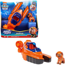 Spin Master Paw Patrol Aqua Pups - Basis Fahrzeug im Hummer-Design mit Zuma-Welpenfigur, Spielfahrzeug