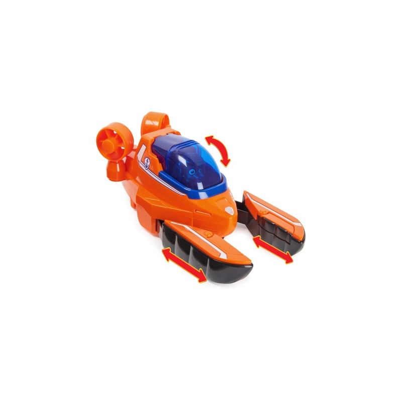 Spin Master Paw Patrol Aqua Pups - Basis Fahrzeug im Hummer-Design mit Zuma-Welpenfigur, Spielfahrzeug