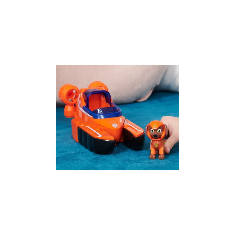 Spin Master Paw Patrol Aqua Pups - Basis Fahrzeug im Hummer-Design mit Zuma-Welpenfigur, Spielfahrzeug