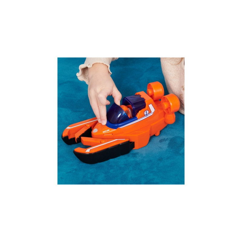 Spin Master Paw Patrol Aqua Pups - Basis Fahrzeug im Hummer-Design mit Zuma-Welpenfigur, Spielfahrzeug