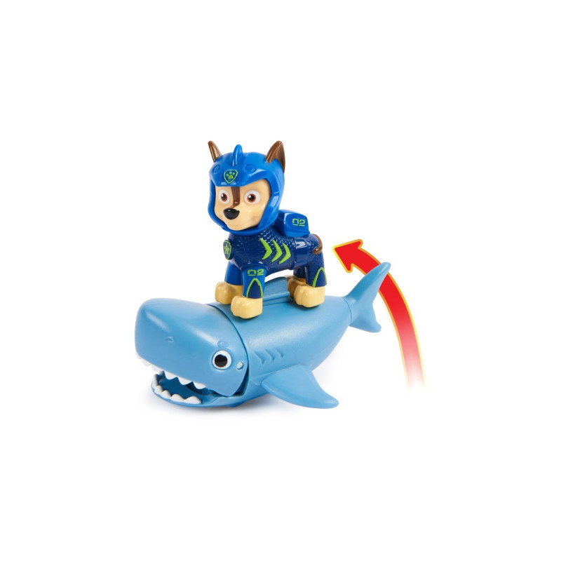 Spin Master Paw Patrol Aqua Pups - Hero Pups-Set mit Chase-Welpenfigur und Hai-Figur, Spielfigur