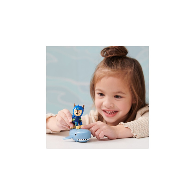 Spin Master Paw Patrol Aqua Pups - Hero Pups-Set mit Chase-Welpenfigur und Hai-Figur, Spielfigur