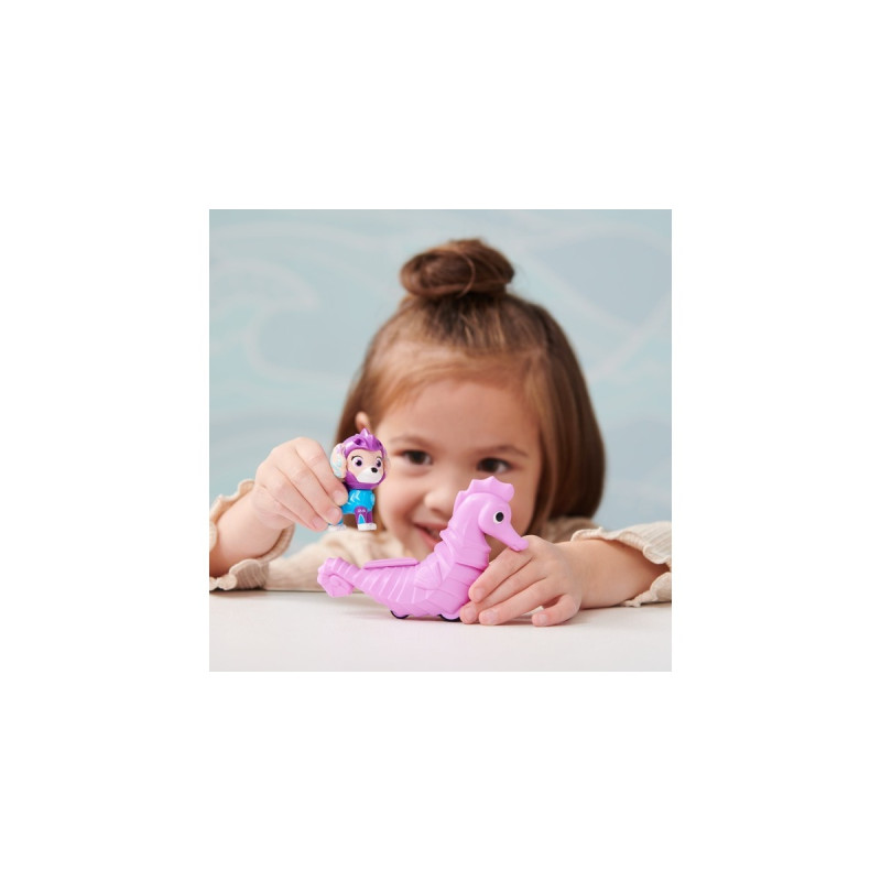 Spin Master Paw Patrol Aqua Pups - Hero Pups-Set mit Coral-Welpenfigur und Seepferd-Figur, Spielfigur