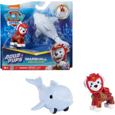 Spin Master Paw Patrol Aqua Pups - Hero Pups-Set mit Marshall-Welpenfigur und Delfin-Figur, Spielfigur