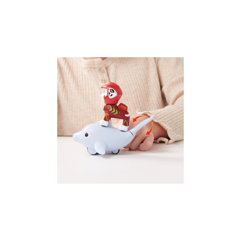 Spin Master Paw Patrol Aqua Pups - Hero Pups-Set mit Marshall-Welpenfigur und Delfin-Figur, Spielfigur