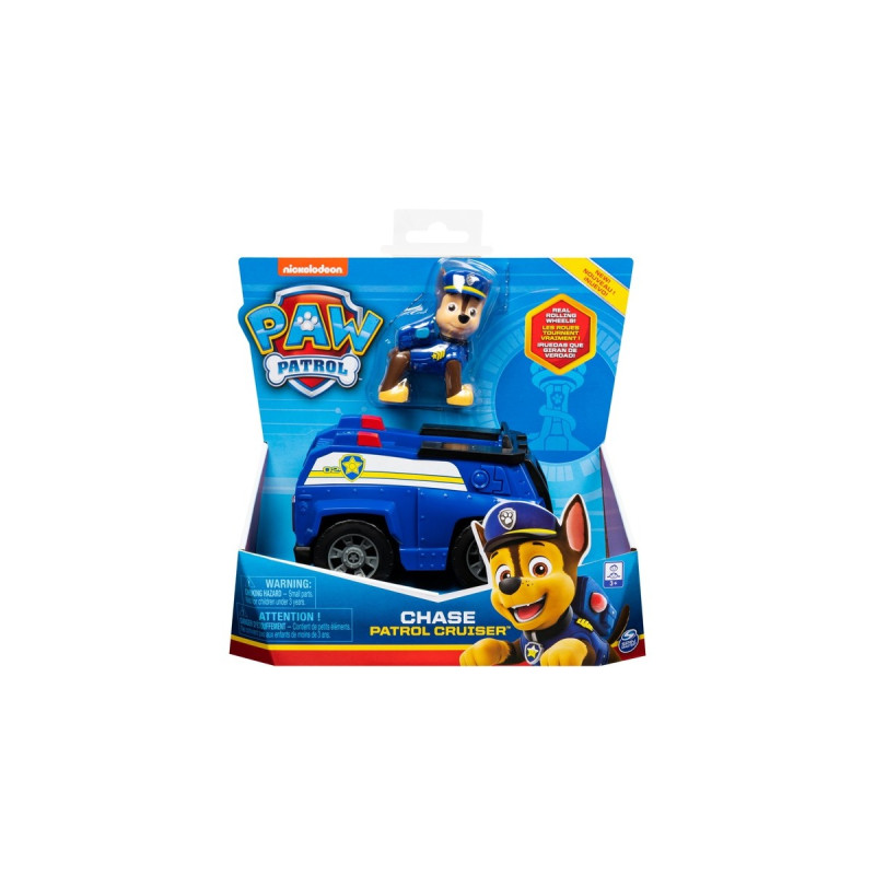 Spin Master Paw Patrol Chases Polizeiwagen, Spielfahrzeug(mit Sammelfigur)