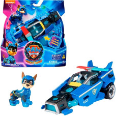 Spin Master Paw Patrol Mighty Kinofilm - Basis Fahrzeug von Chase mit Welpenfigur, Spielfahrzeug