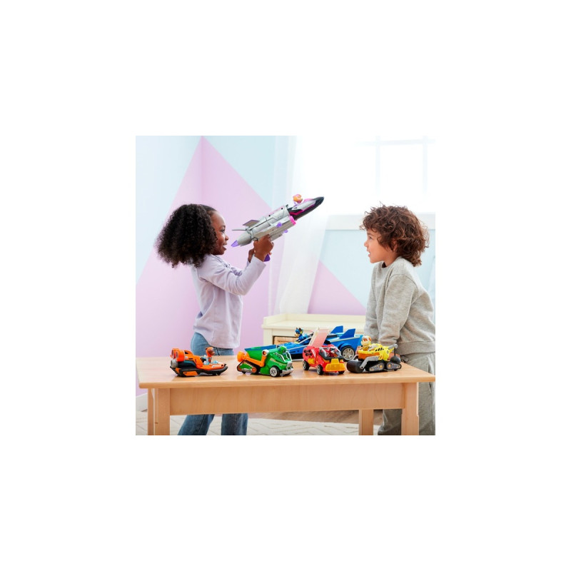 Spin Master Paw Patrol Mighty Kinofilm - Basis Fahrzeug von Chase mit Welpenfigur, Spielfahrzeug