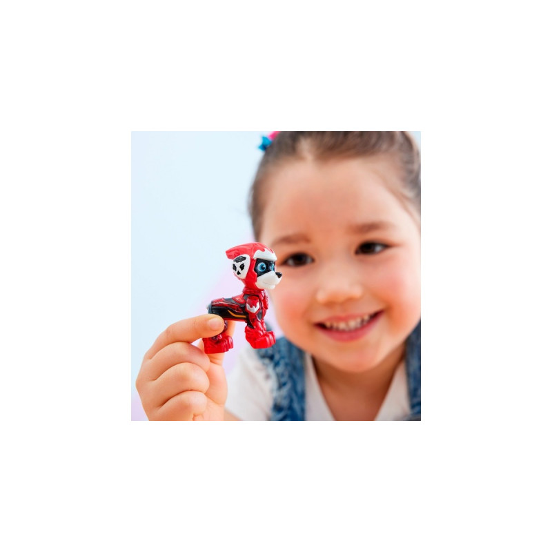 Spin Master Paw Patrol Mighty Kinofilm - Basis Fahrzeug von Marshall mit Welpenfigur, Spielfahrzeug