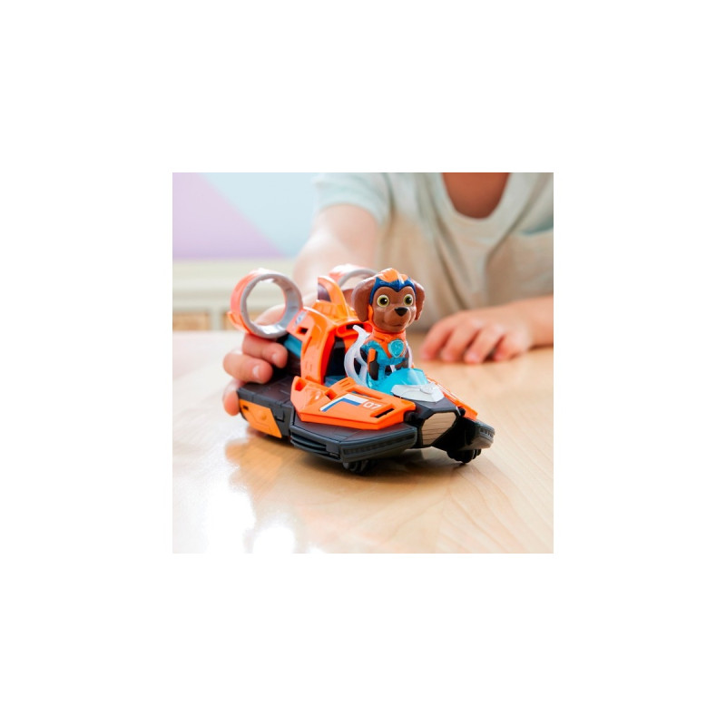 Spin Master Paw Patrol Mighty Kinofilm - Basis Fahrzeug von Zuma mit Welpenfigur, Spielfahrzeug