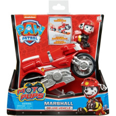 Spin Master Paw Patrol Moto Pups Marshalls Motorrad, Spielfahrzeug(rot/silber, mit Spielfigur)