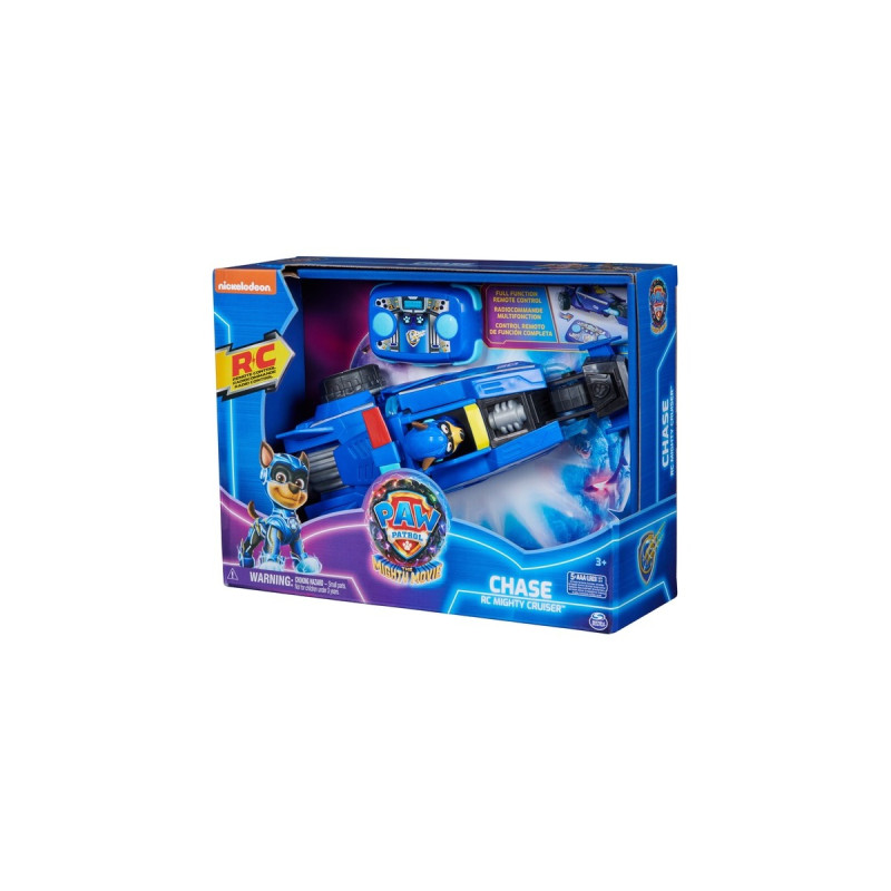 Spin Master Paw Patrol: Der Mighty Kinofilm, ferngesteuertes Polizeiauto mit Chase, RC(blau)