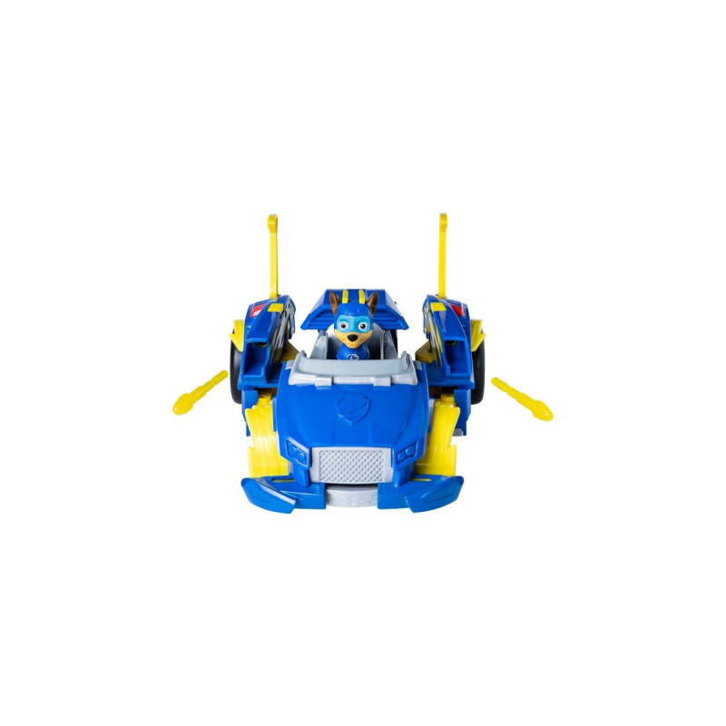 Spin Master Paw Patrol, Mighty Pups Super Paws - Chases Powered Up Fahrzeug, Spielfahrzeug(Verwandlungsfähiges Fahrzeug mit Figur)