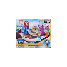 Spin Master Paw Patrol, True Metal Total City Rescue Movie Rennstrecken-Set, Rennbahn(mit exklusivem Marshall-Fahrzeug)