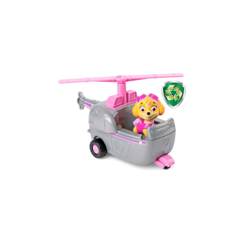 Spin Master Paw Patrol - Helikopter mit Skye-Figur, Spielfahrzeug(grau/rosa)