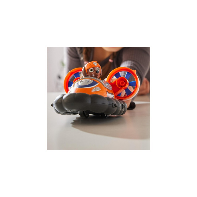 Spin Master Paw Patrol - Luftkissenboot mit Zuma-Figur, Spielfahrzeug(orange/schwarz)