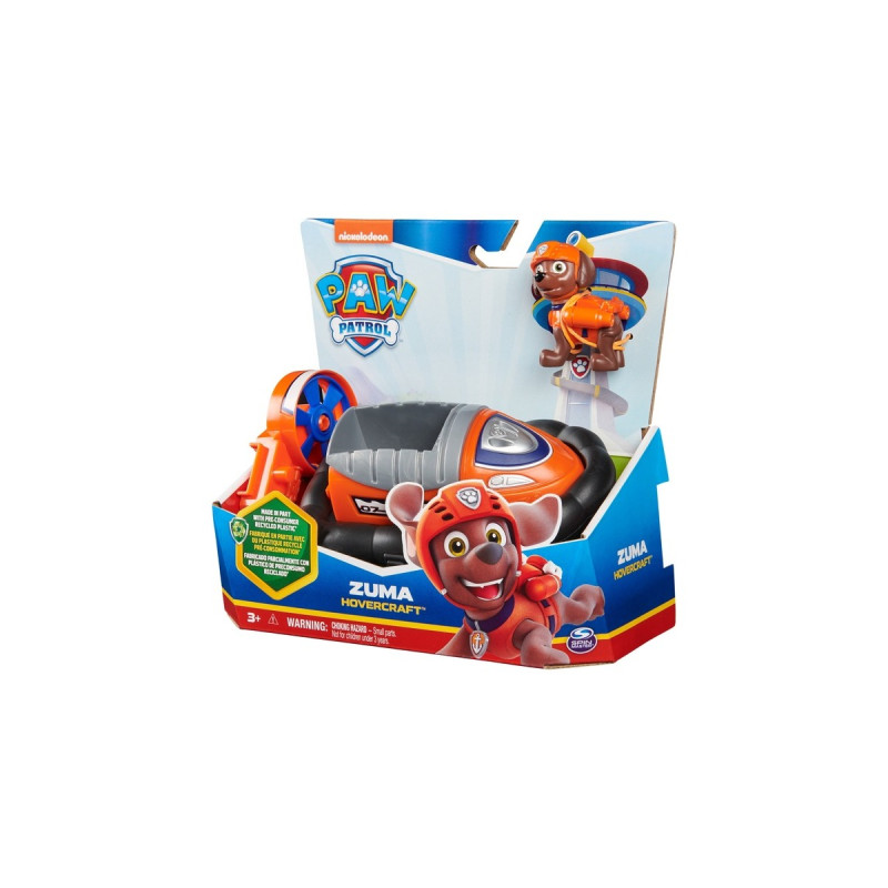 Spin Master Paw Patrol - Luftkissenboot mit Zuma-Figur, Spielfahrzeug(orange/schwarz)