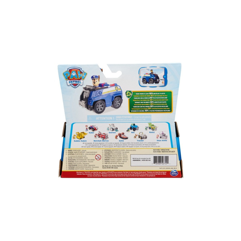 Spin Master Paw Patrol - Polizei-Fahrzeug mit Chase-Figur, Spielfahrzeug(blau)