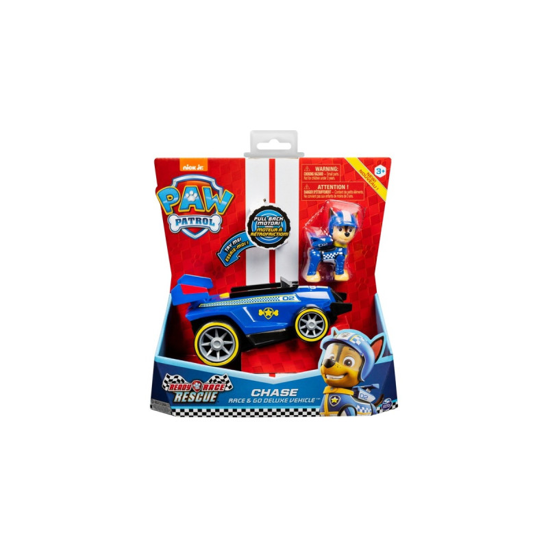 Spin Master Paw Patrol - Ready, Race, Rescue, Chases Race & Go Deluxe Basis Fahrzeug , Spielfahrzeug(mit Figur)