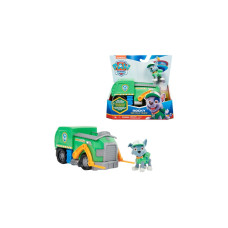 Spin Master Paw Patrol - Recycling-Truck mit Rocky-Figur, Spielfahrzeug(grün/grau)