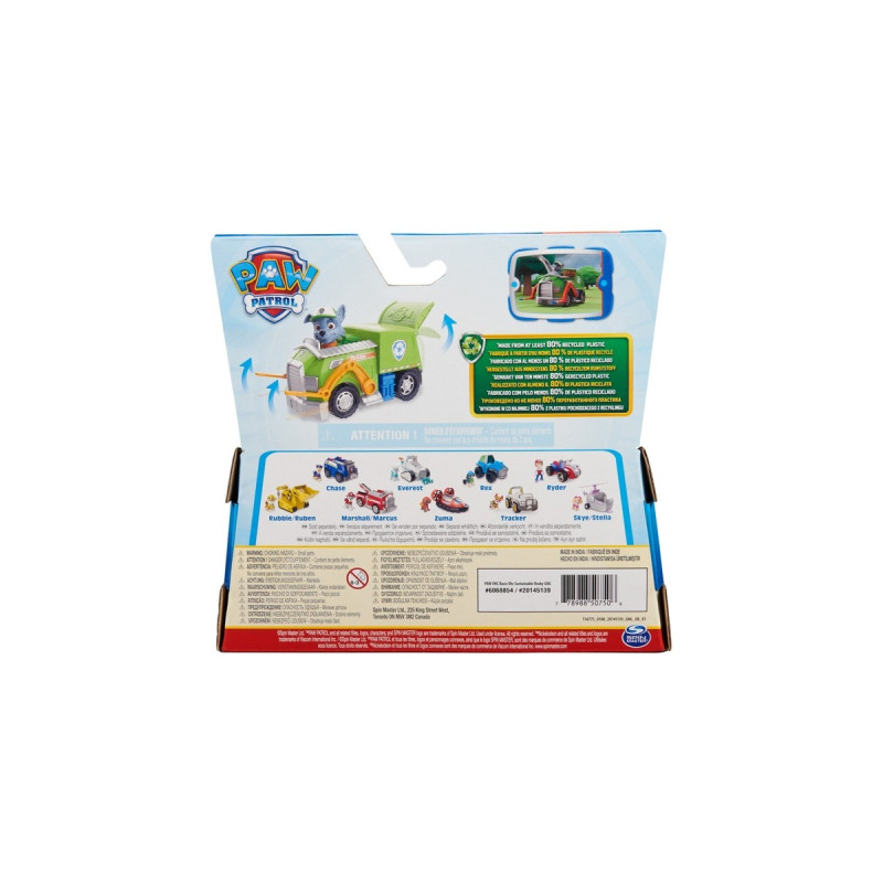 Spin Master Paw Patrol - Recycling-Truck mit Rocky-Figur, Spielfahrzeug(grün/grau)