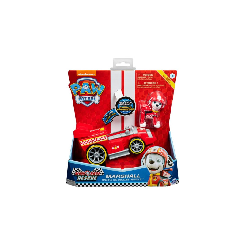 Spin Master Spin Master - Paw Patrol - Ready, Race, Rescue, Marshalls Race & Go Deluxe Basis Fahrzeug, Spielfahrzeug(mit Figur)