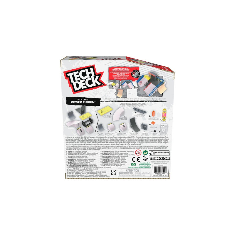 Spin Master Tech Deck X-Connect Starter-Set - Power Flippin' Rampenset, Spielfahrzeug(mit einem Fingerboard)