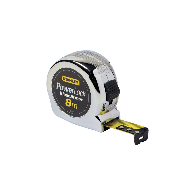 Stanley Bandmaß Micro Powerlock Blade Armor, 8 Meter(silber/gelb, 25mm)