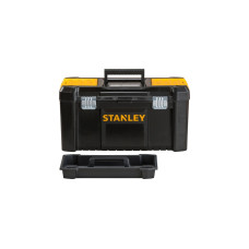 Stanley Kunststoffbox Essential, 19", Werkzeugkiste(schwarz/gelb, mit Organizer u. Metallschließen)