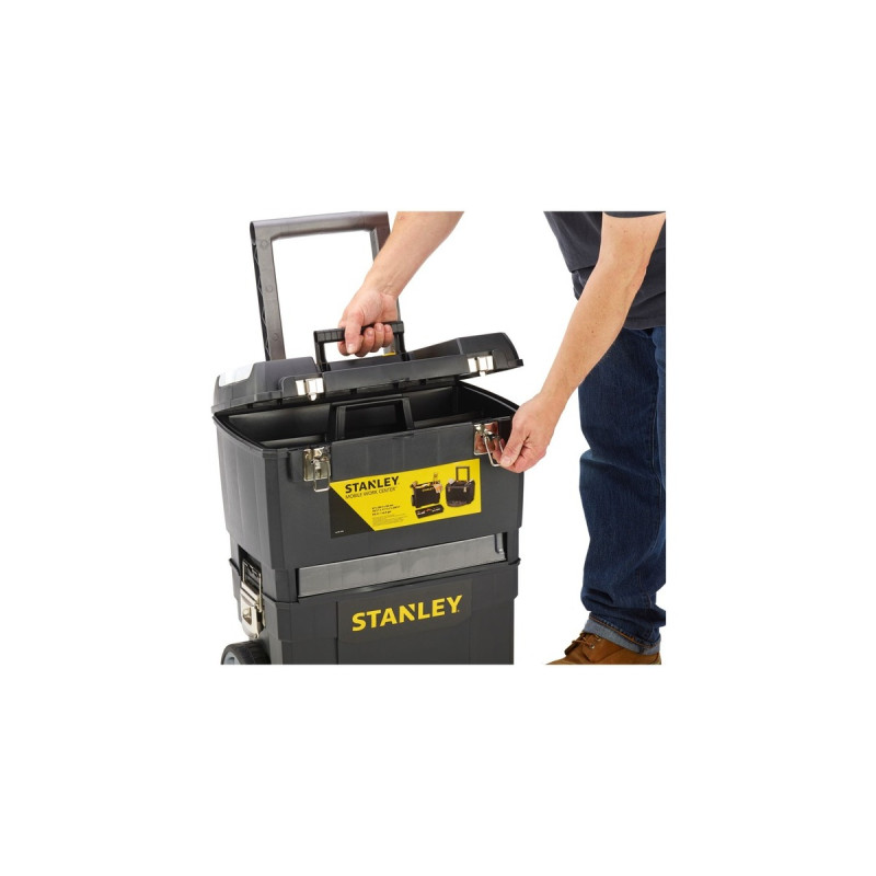 Stanley Rollende Werkstatt, Werkzeugwagen(schwarz/gelb, mit Trolley-Griff)