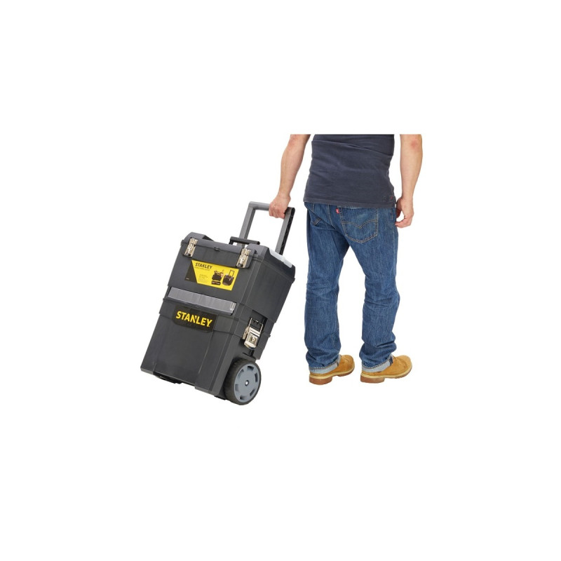 Stanley Rollende Werkstatt, Werkzeugwagen(schwarz/gelb, mit Trolley-Griff)