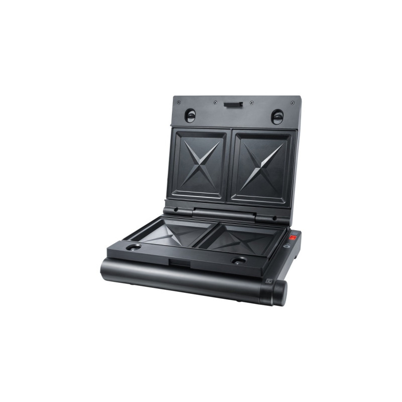 Steba Multi-Snack-Maker 3in1 SG 55, Sandwichmaker(schwarz, 1.100 Watt, mit 3 Platten-Sets, Outlet)