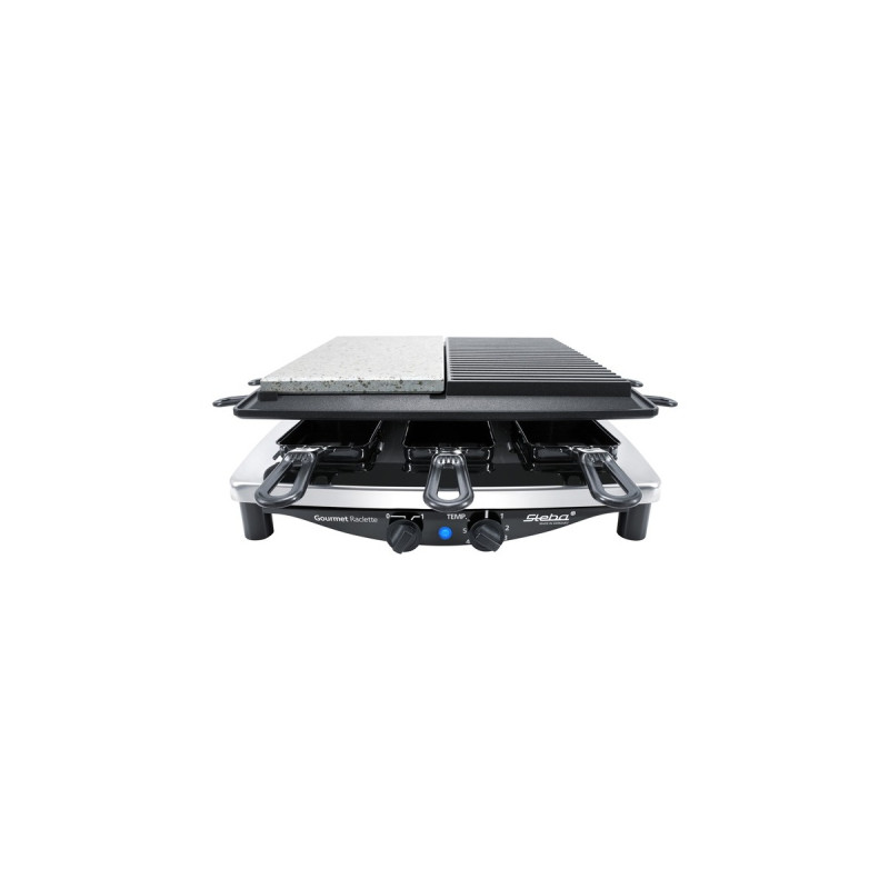 Steba Raclette RC 4 Plus Deluxe Chrom(edelstahl/schwarz)