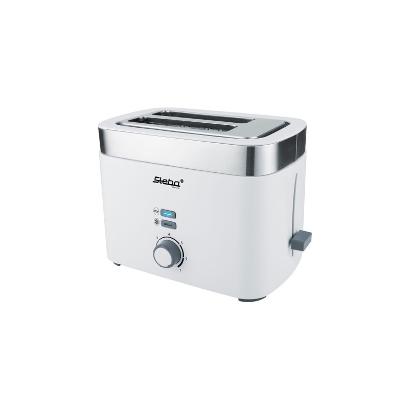 Steba Toaster TO 10 Bianco(weiß/edelstahl, 930 Watt, für 2 Scheiben Toast)