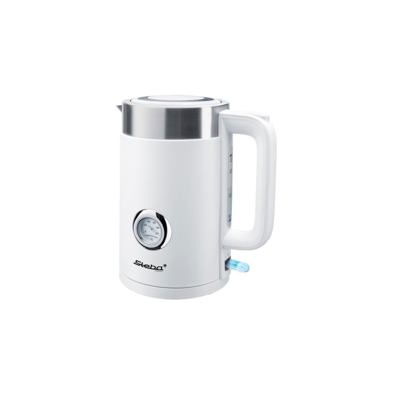 Steba WK 10 Bianco, Wasserkocher(weiß/edelstahl, 1,7 Liter)