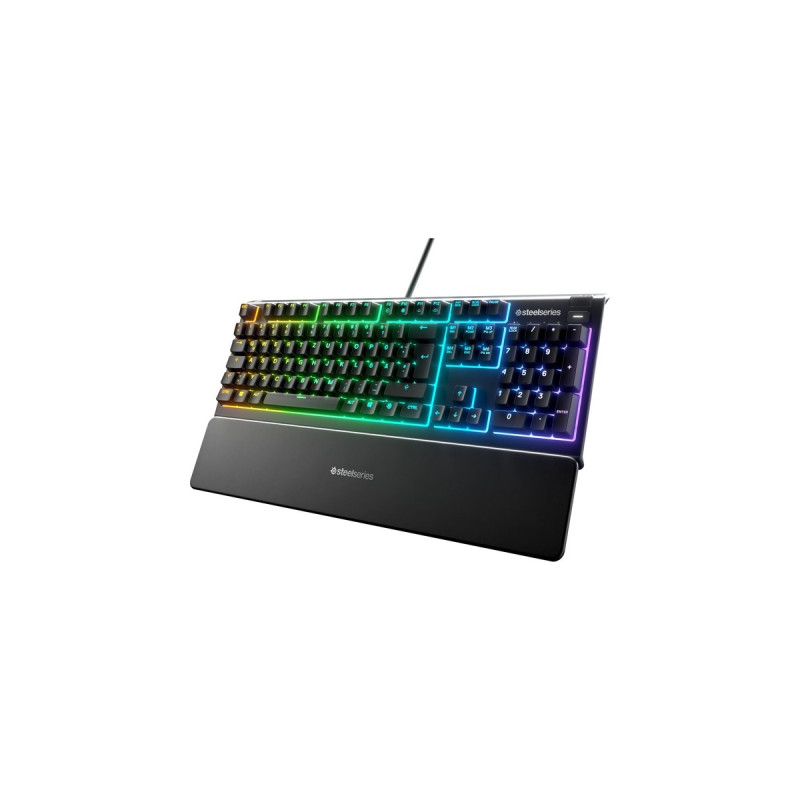 SteelSeries APEX 3, Gaming-Tastatur(schwarz, DE-Layout, Rubberdome)