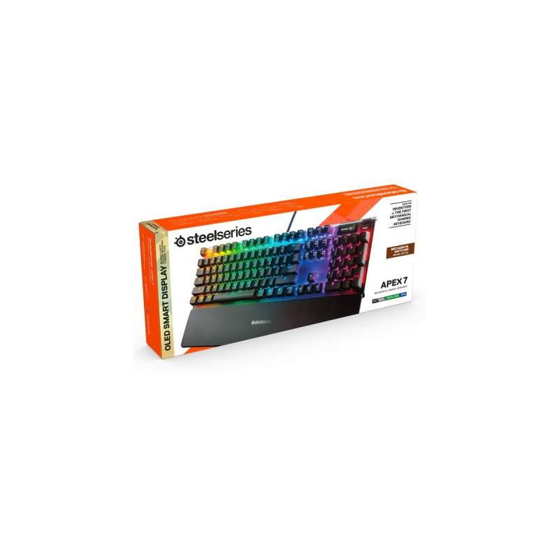 SteelSeries APEX 7, Gaming-Tastatur(schwarz, DE-Layout, SteelSeries QX2 Brown)