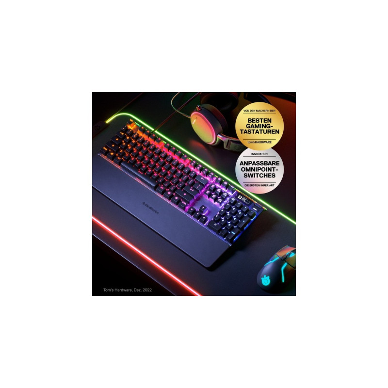 SteelSeries APEX Pro, Gaming-Tastatur(schwarz, DE-Layout, SteelSeries OmniPoint 2.0)