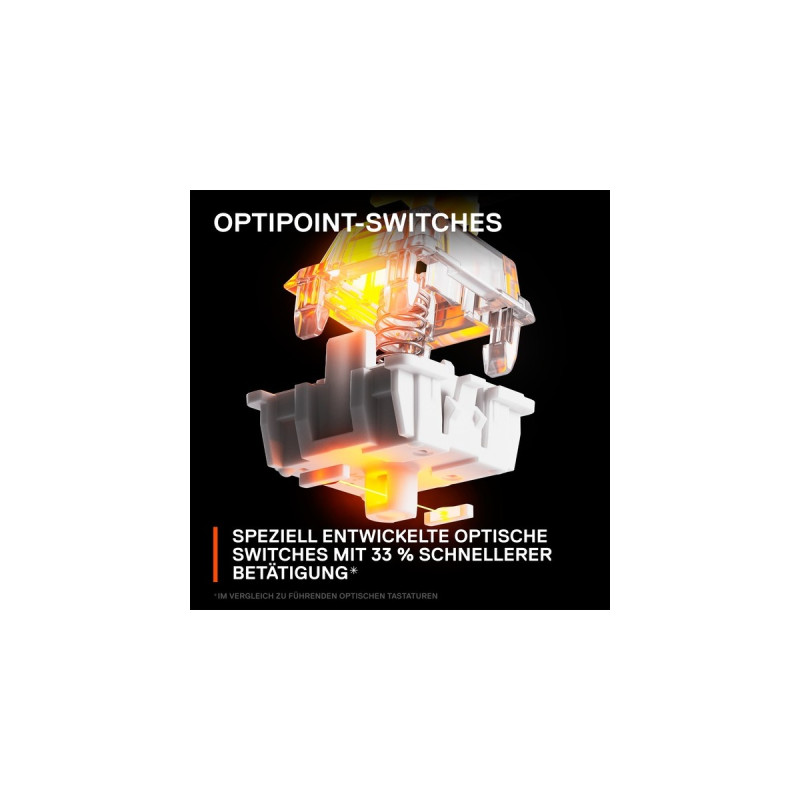 SteelSeries Apex 9 TKL, Gaming-Tastatur(schwarz, DE-Layout, SteelSeries OptiPoint)