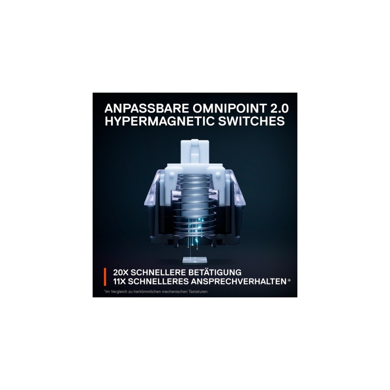 SteelSeries Apex Pro Mini, Gaming-Tastatur(schwarz, DE-Layout, SteelSeries OmniPoint 2.0)