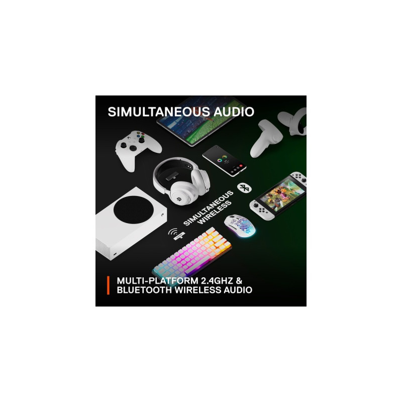 SteelSeries Arctis Nova 7X, Gaming-Headset(weiß/schwarz, USB-C, Bluetooth)