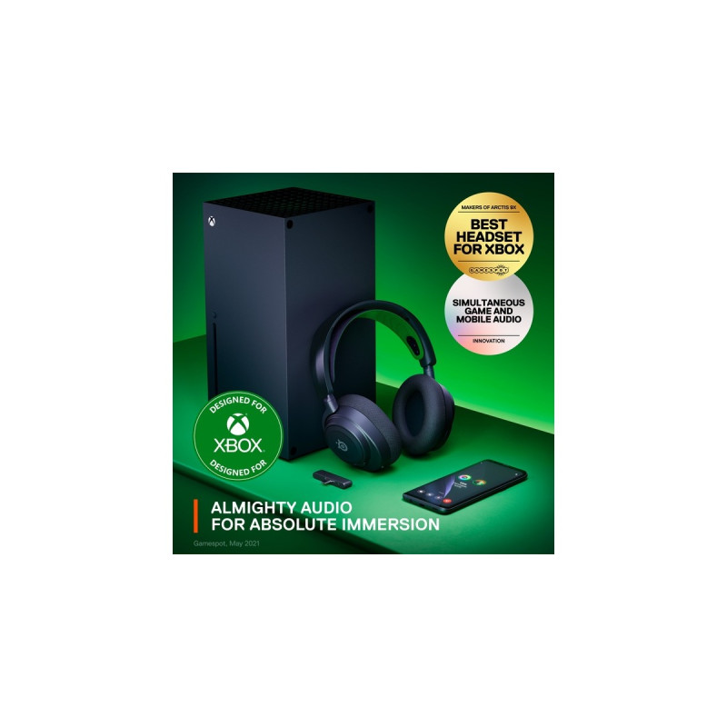 SteelSeries Arctis Nova 7X, Gaming-Headset(schwarz/grün, USB-C, Bluetooth)